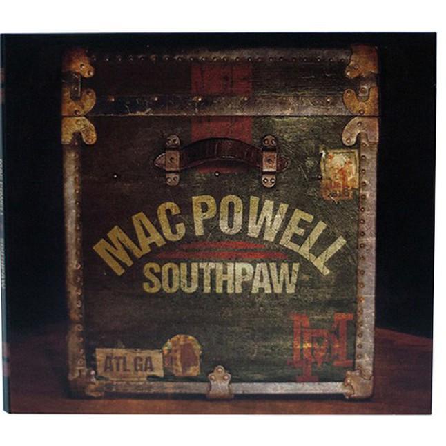 Mac Powell Southpaw CD that has a photo of a vintage chest on the cover.