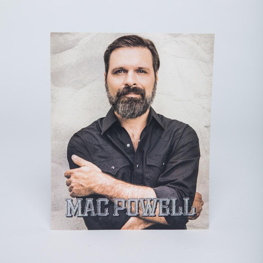 8x10 poster of a portrait Mac Powell crossing his arms.